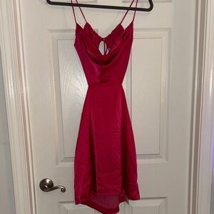 Elegant Pink Sleeveless Dress
